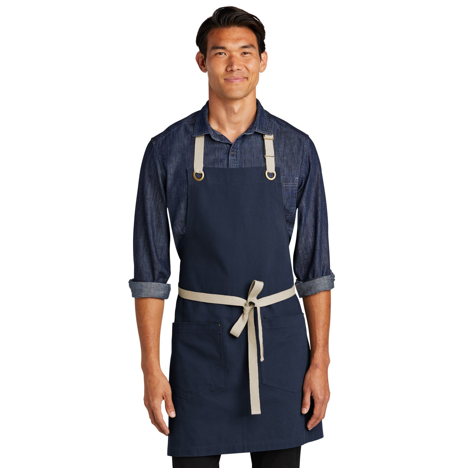 Port Authority-Port Authority® Canvas Full-Length Two-Pocket Apron A815-MedTech-4